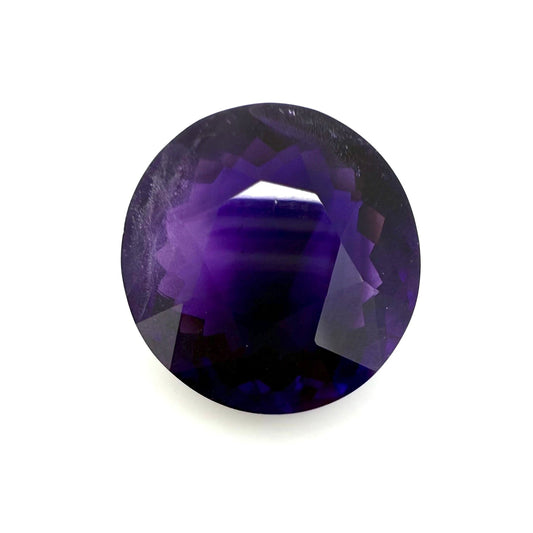 Dark Purple/Pink Hues Amethyst Round 8.49 Ct