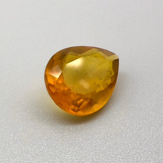 Orange Fire Opal Pear 4.38 Ct