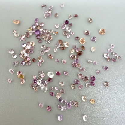 Multi Color (Purple, Pink, White, Rust, Mauve, Orange) Sapphire Lot Round 4.49 Ct