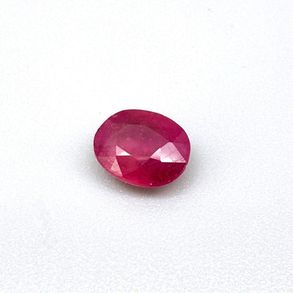 2.2 ct natural pink-red Mozambique ruby, oval cut.