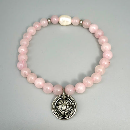 Rose Quartz Gemstone Bead Bracelet