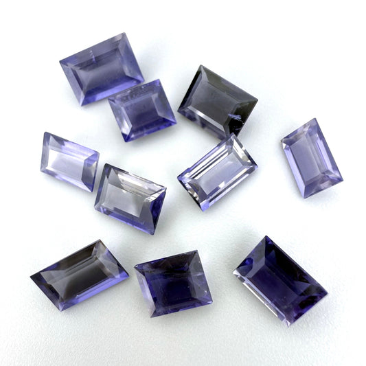 Violet Hues Iolite Lot Baguette 14.7 Ct