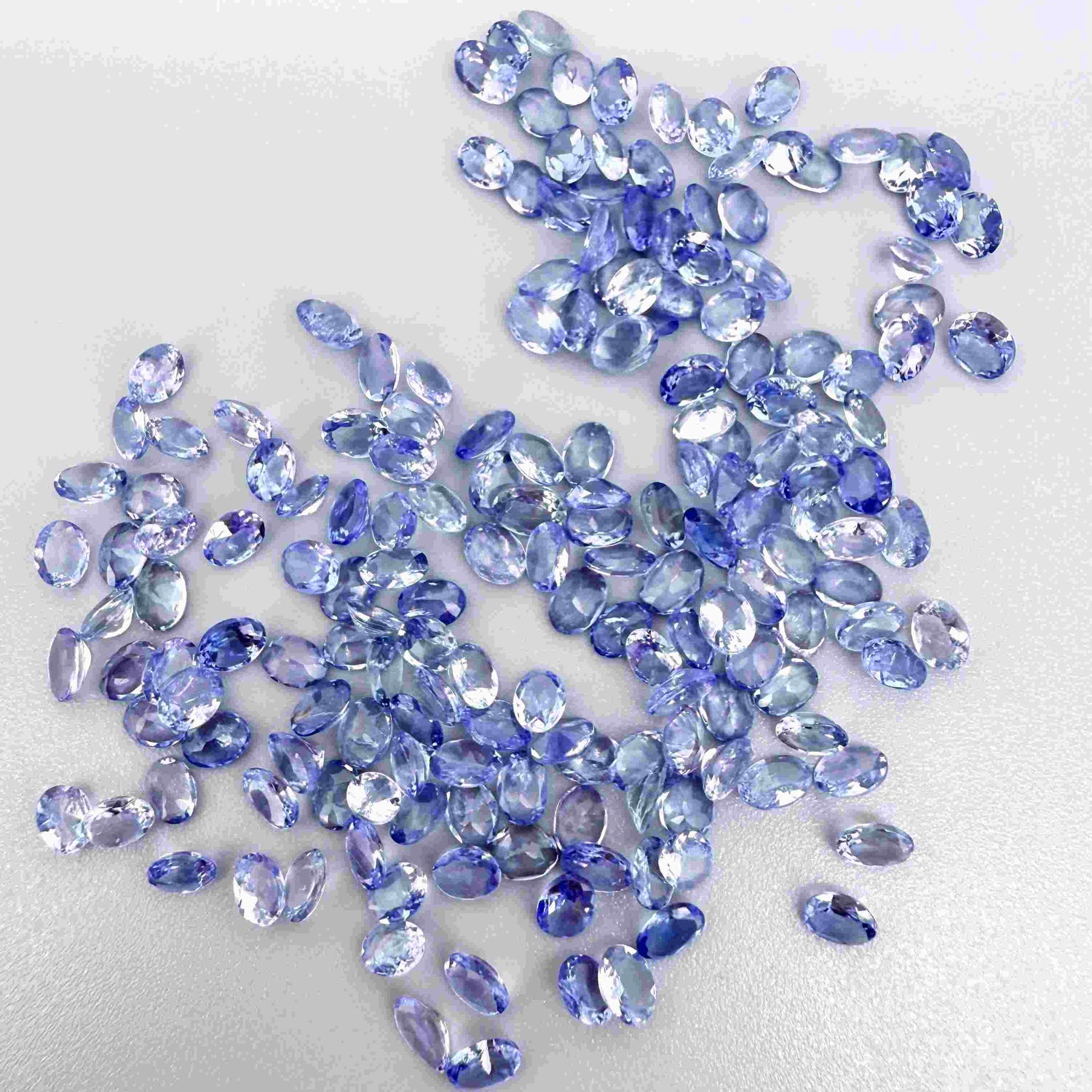 Natural Violet Blue Hues Tanzanite gemstone lot, oval cut