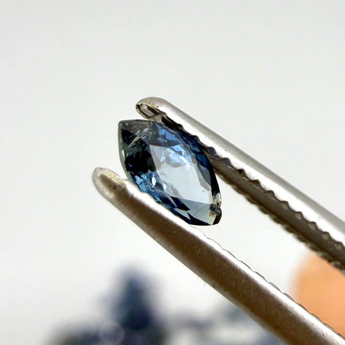 13.2 ct natural sapphire lot from Thailand, marquise cut stones in mid-to-dark vibrant blue hues.