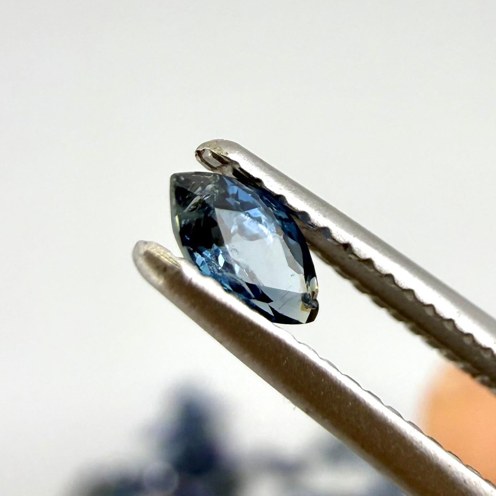 13.2 ct natural sapphire lot from Thailand, marquise cut stones in mid-to-dark vibrant blue hues.