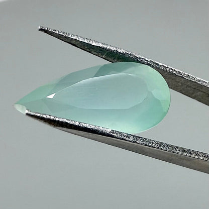 Turquoise Hues Chalcedony Pendeloque 3.98 Ct