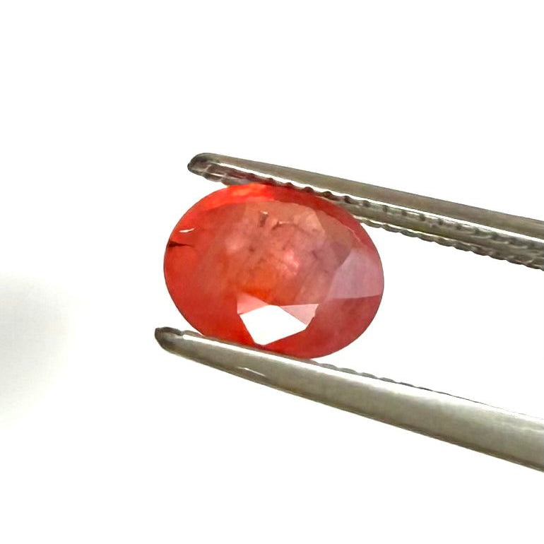 Orange Sapphire Oval 1.15 Ct