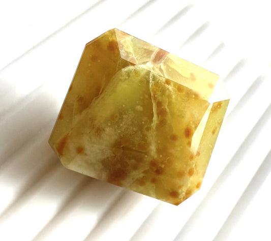 Huge Bi-Color (Yellow Hues w. Orange Spots) Prasopal Fancy 70.5 Ct