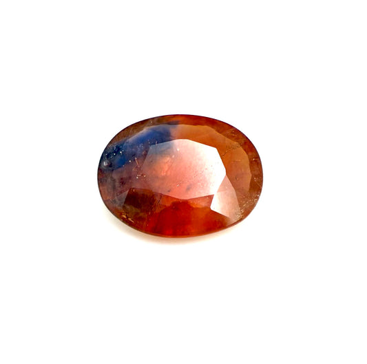 Bi-Color (Orange Red, Blue) Sapphire Oval 2.79 Ct