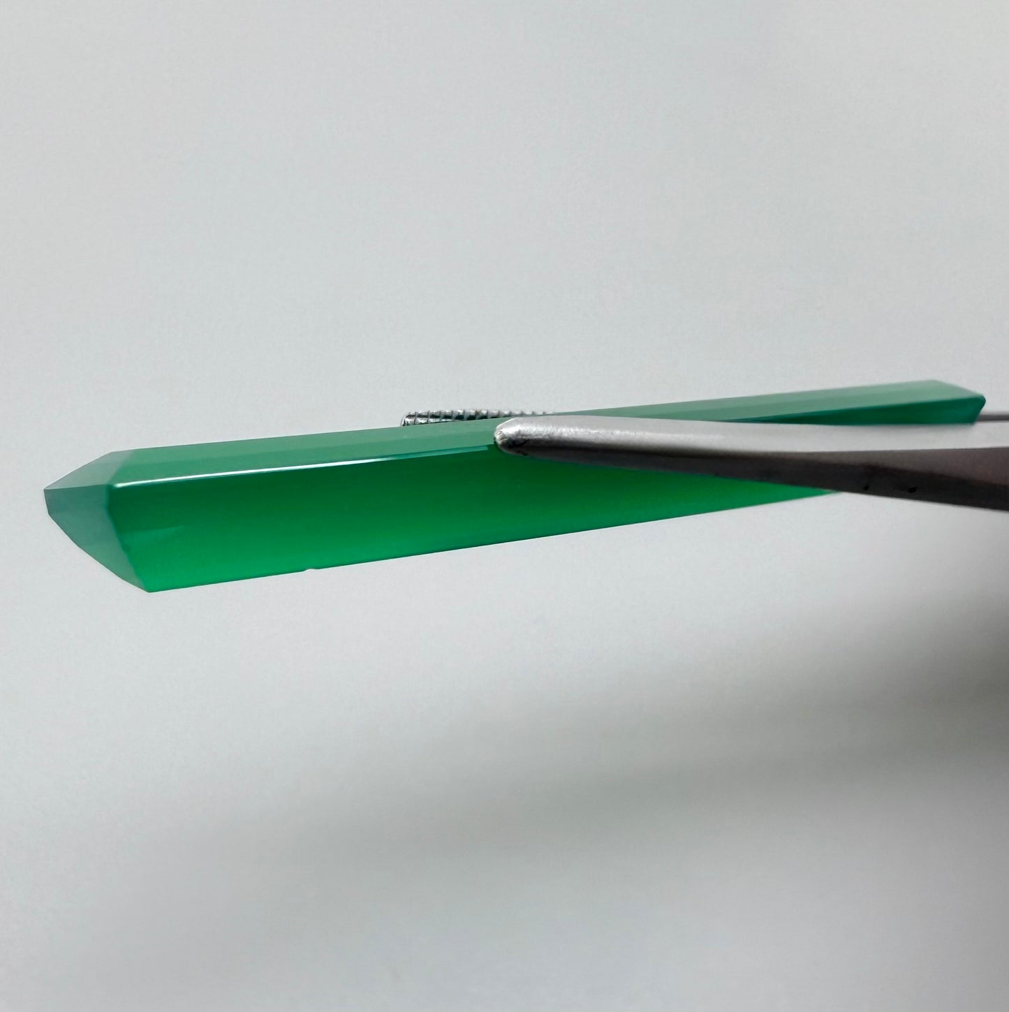Vibrant Green Chalcedony Baguette 11.67 Ct