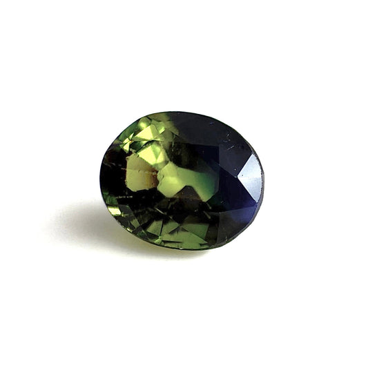 Bi-Color (Blue Green) Sapphire Oval 0.83 Ct