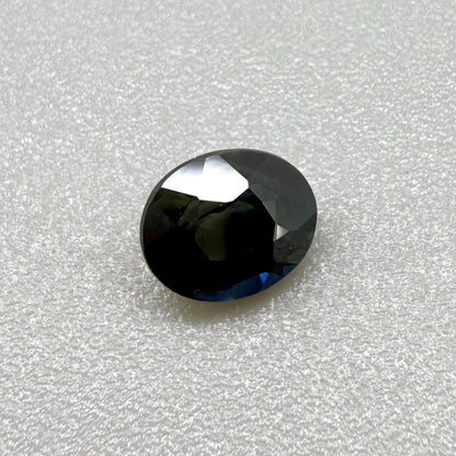 Blue with Green Sapphire Oval 0.96 Ct