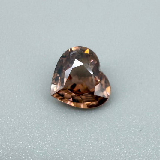 Peach-Pink Zircon Heart 2 Ct