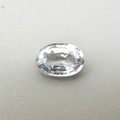 Bi-Color (Very Pale Blue White) Sapphire Oval 0.75 Ct