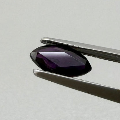 Dark Purple Sapphire Marquise 0.57 Ct