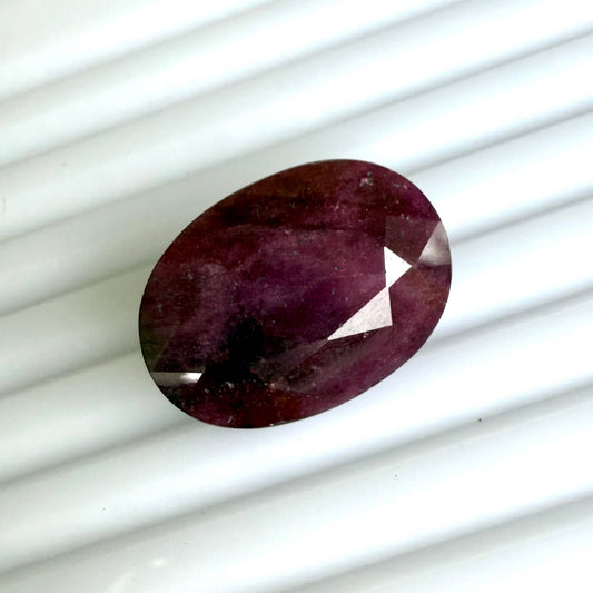 Big Dark Bordeaux Red Ruby Oval 21.8 Ct