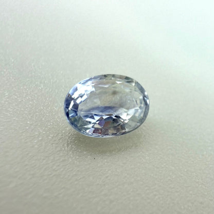Bi-Color (White Blue) Sapphire Oval 1.12 Ct