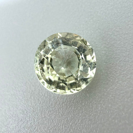 Pale Green Aquamarine Round 1.11 Ct