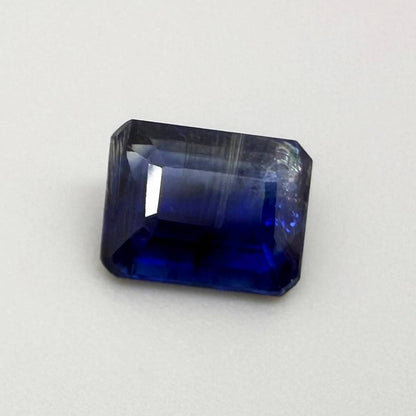 Natural Royal Blue Kyanite gemstone, emerald cut
