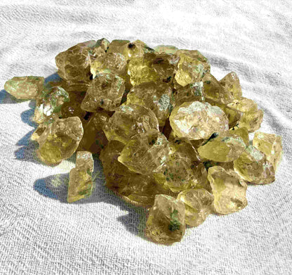 Natural lemon quartz rough stones sold as a lot, untreated yellow quartz in raw form