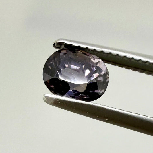 Loose Purple Grey Spinel gemstone, oval cut