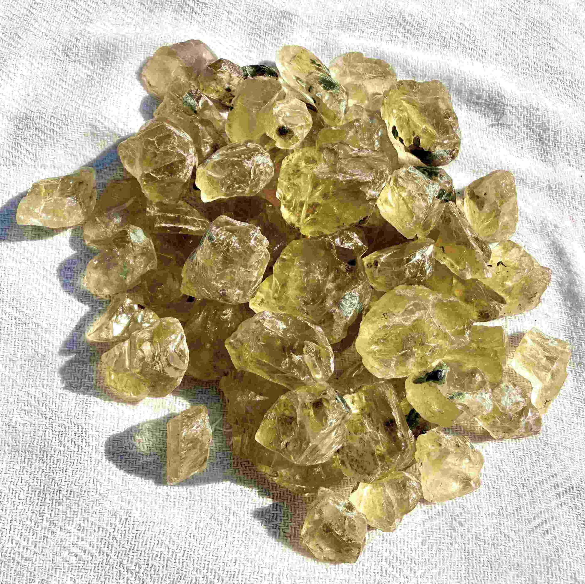 Natural lemon quartz rough stones sold as a lot, untreated yellow quartz in raw form