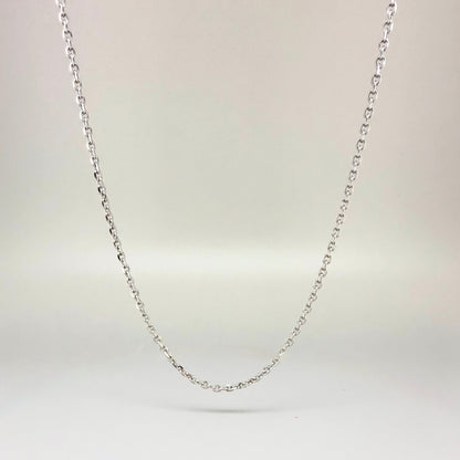 60cm stainless steel chain with polished finish, elegant and durable, ideal for pairing with gemstone pendants.