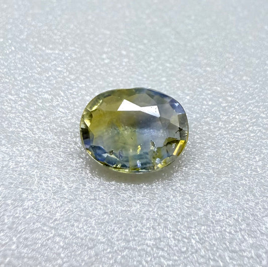 Bi-Color (Blue Yellow) Sapphire Oval 0.33 Ct