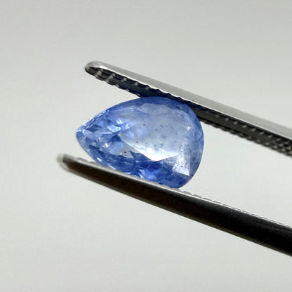 Pale Blue Sapphire Pear 1.0 Ct