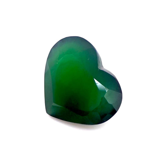 Vibrant Green Chalcedony Heart 3.91 Ct