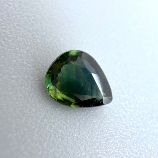 Bi-Color (Green Blue) Sapphire Pear 0.54 Cts