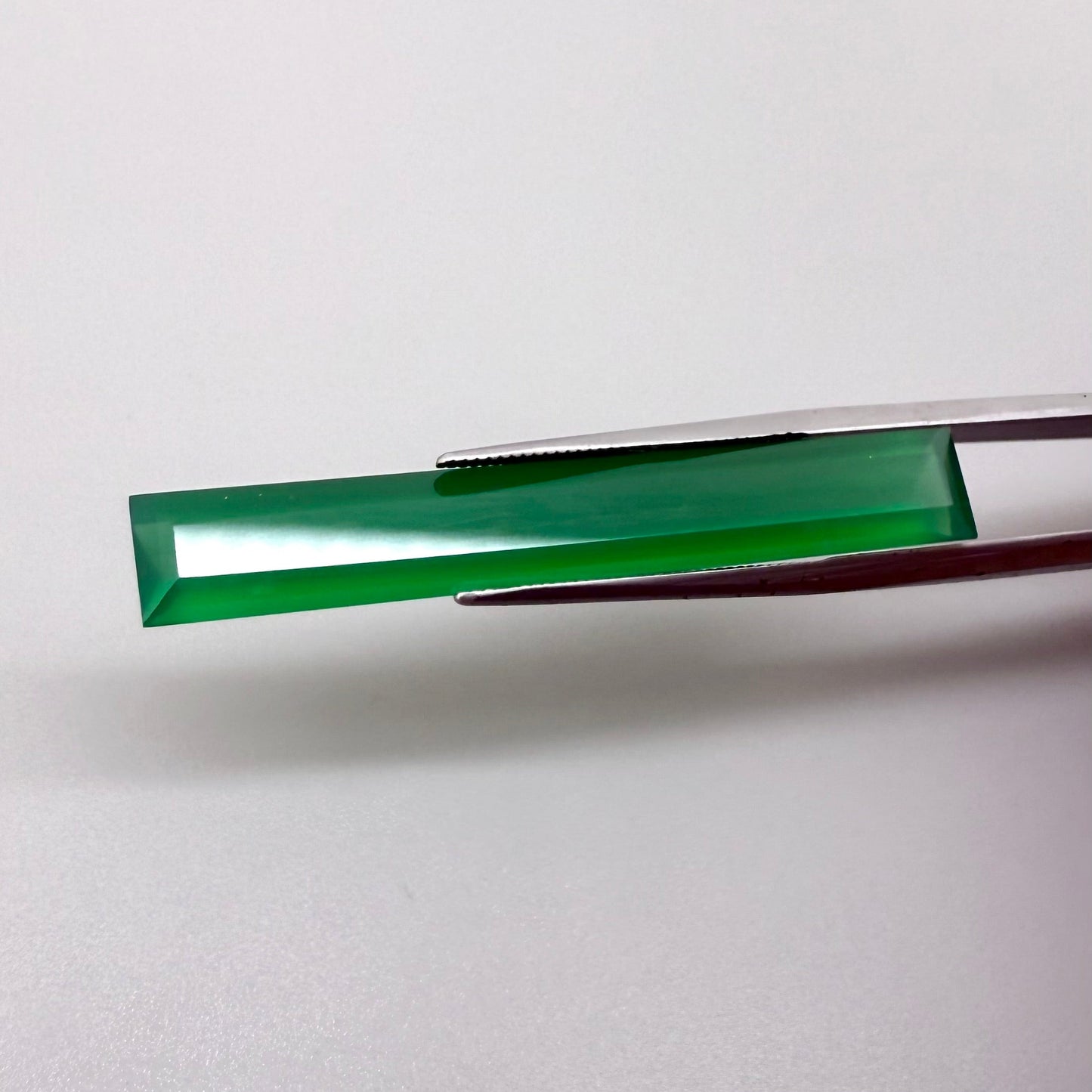 Vibrant Green Chalcedony Baguette 11.67 Ct