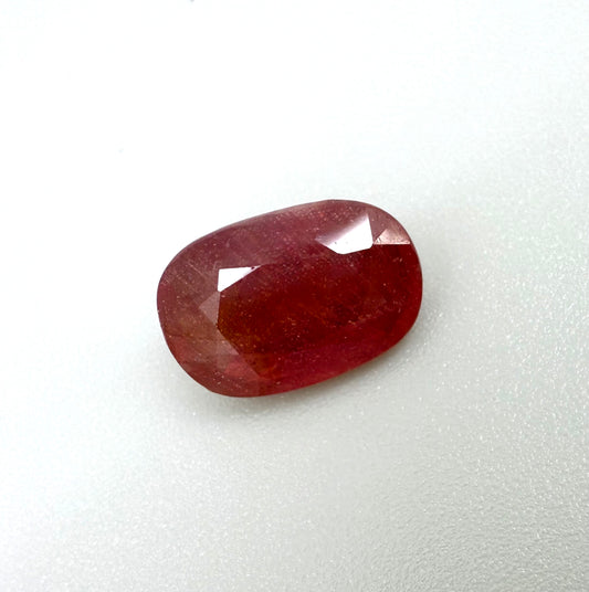 Rusty Red Ruby Cushion 5.74 Ct