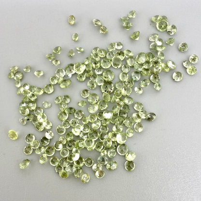 Pale Green Sapphire Lot Round 7.65 Ct