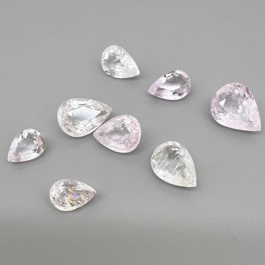Pale Pink Morganite Lot Pear 7.29 Ct