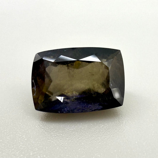 Big Bi-Color (Violet Brownish) Iolite Cushion 10.86 Ct