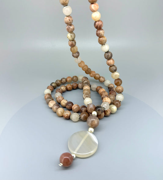 Mala ‘Sunstone & Rose Quartz’