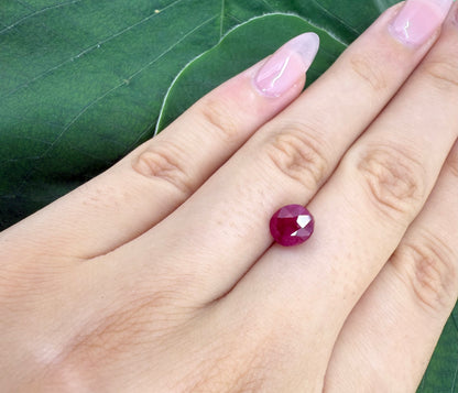Bordeaux Red Ruby Oval 2.55 Ct