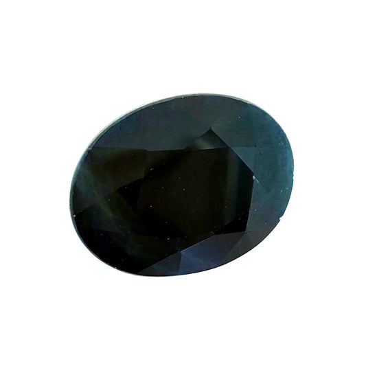 Very Dark Blue Sapphire Oval 3.9 Ct
