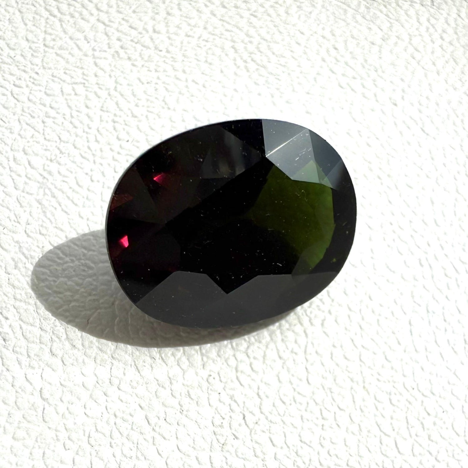 Natural color change Garnet gemstone, oval cut