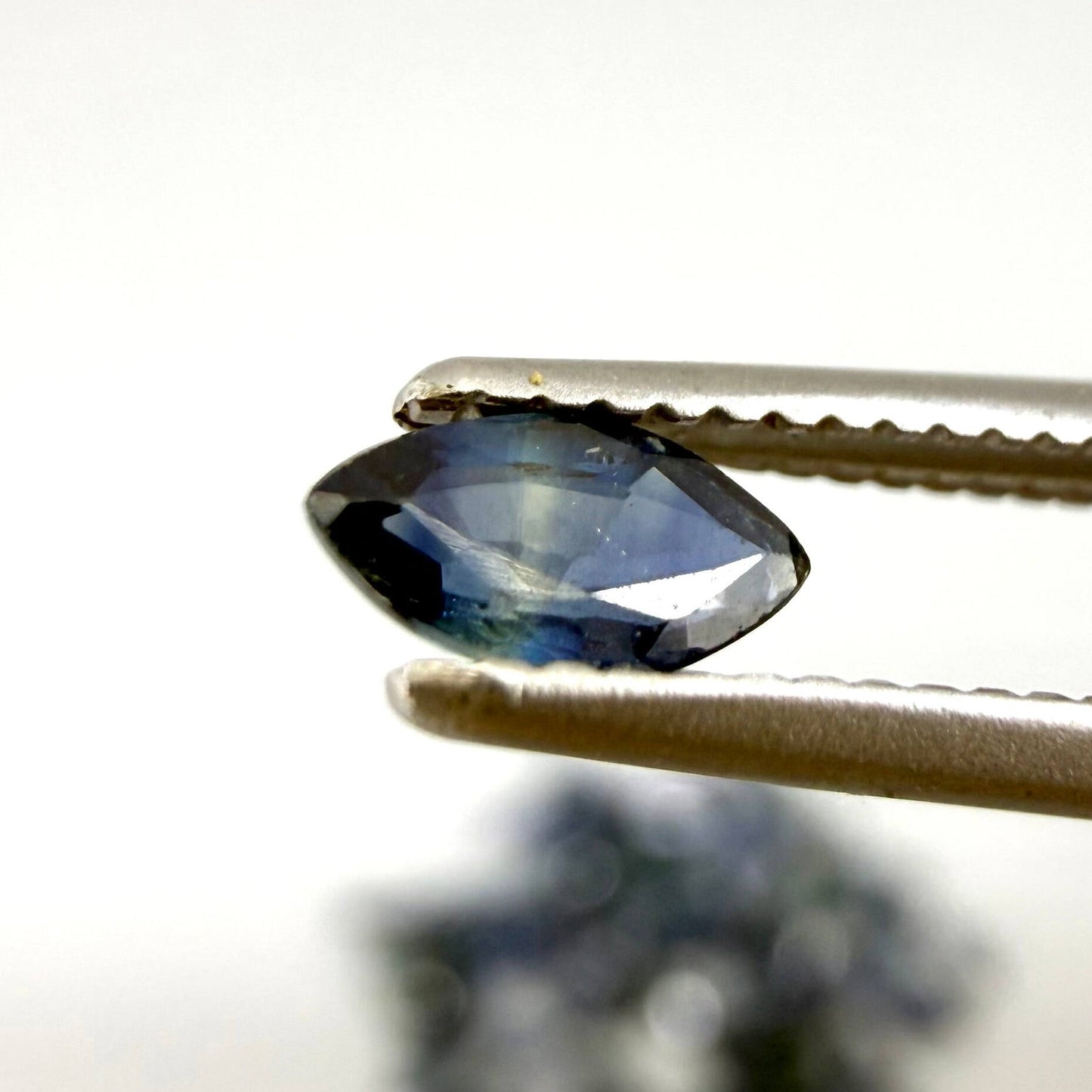 13.2 ct natural sapphire lot from Thailand, marquise cut stones in mid-to-dark vibrant blue hues.