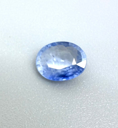 Pale Blue Hues Sapphire Oval 0.8 Ct