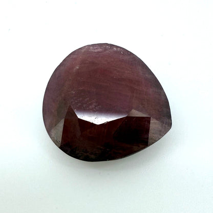 Big Dark Rusty Red Ruby Pear 21.6 Ct