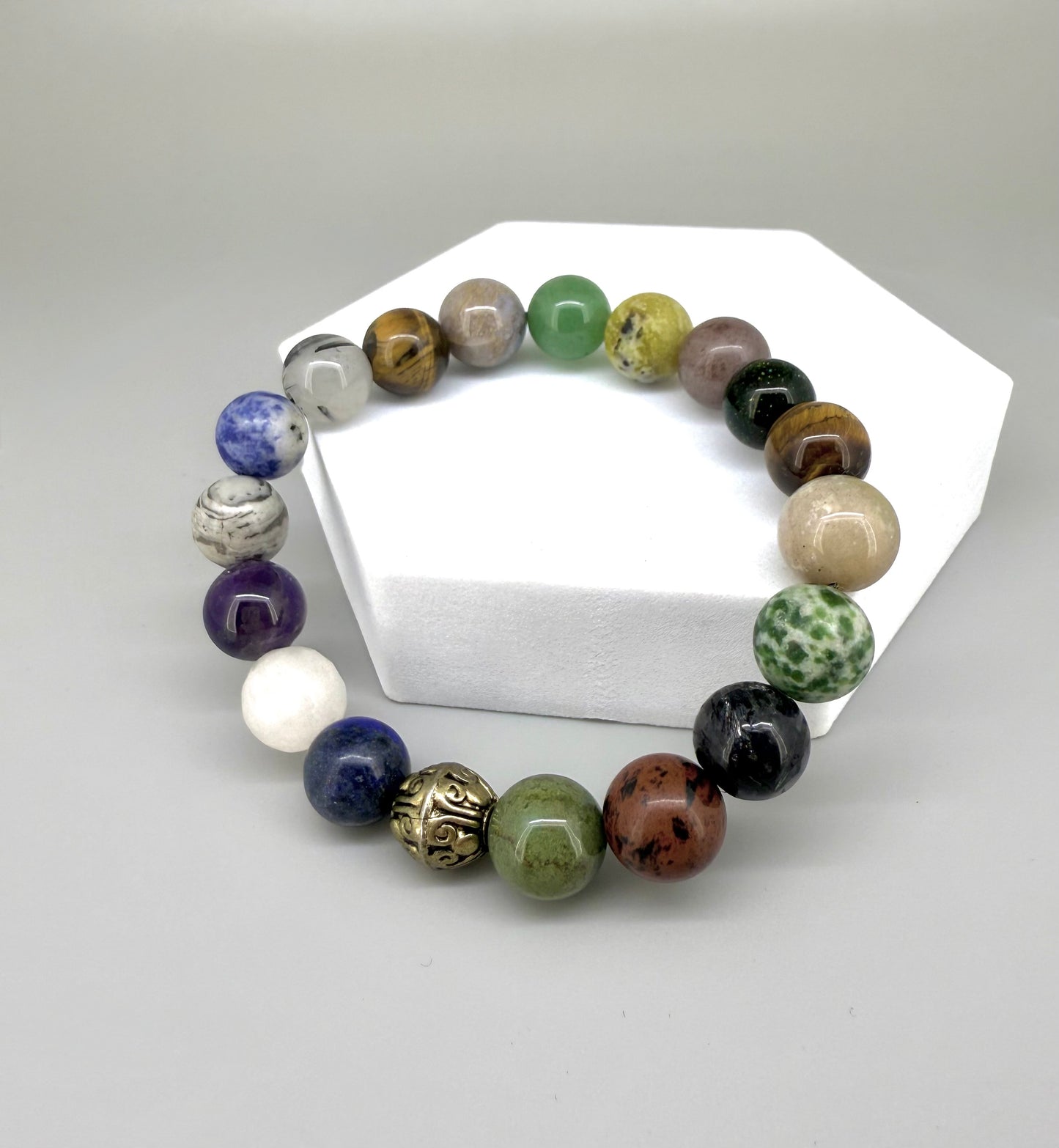 Variety of Gemstones Beaded Bracelet