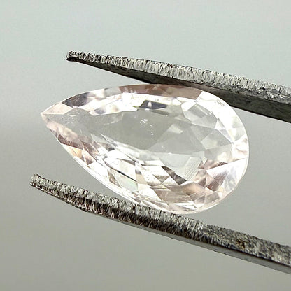 Very Pale Pink Morganite Pear 1.14 Ct