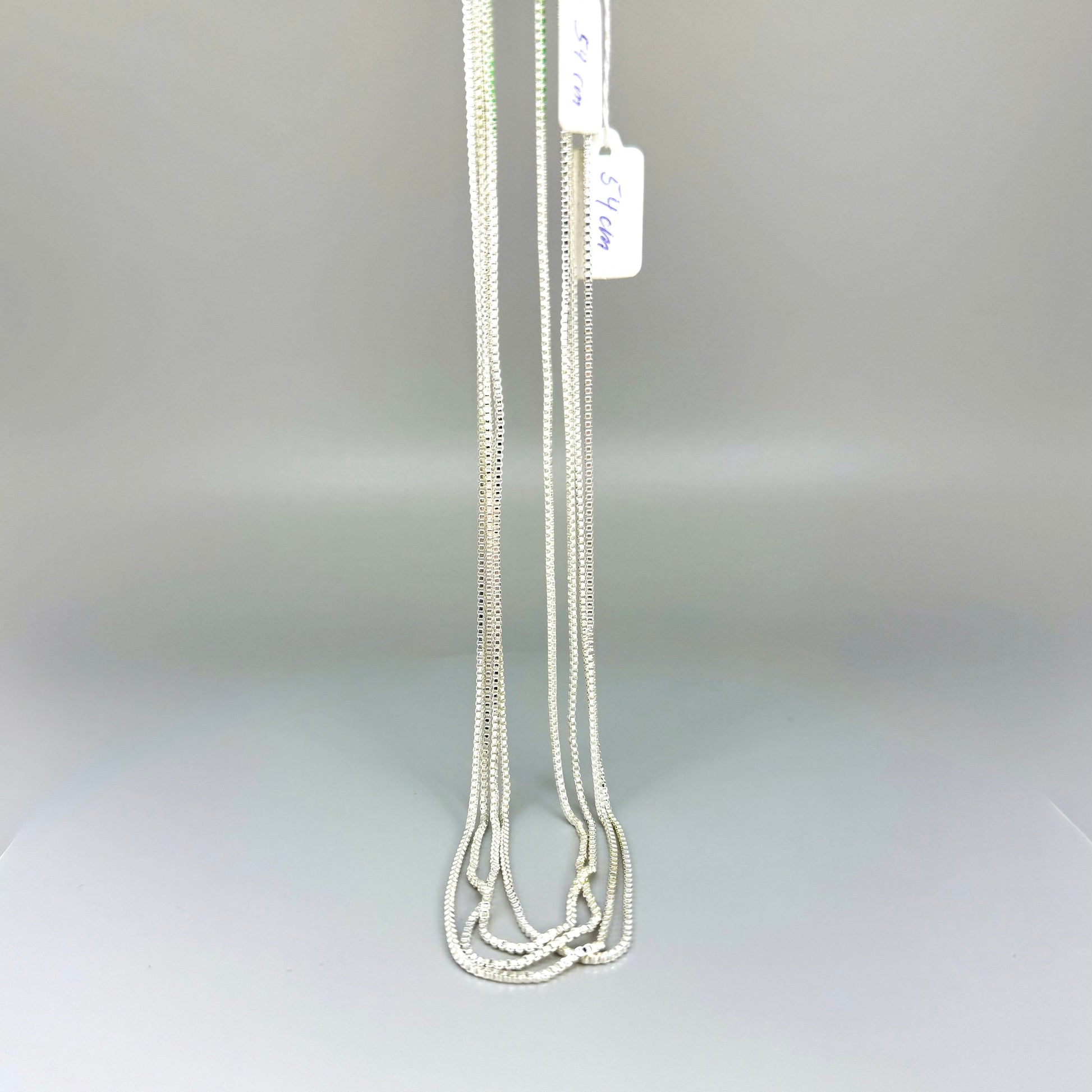 54cm stainless steel chain with polished finish, elegant and durable, ideal for pairing with gemstone pendants