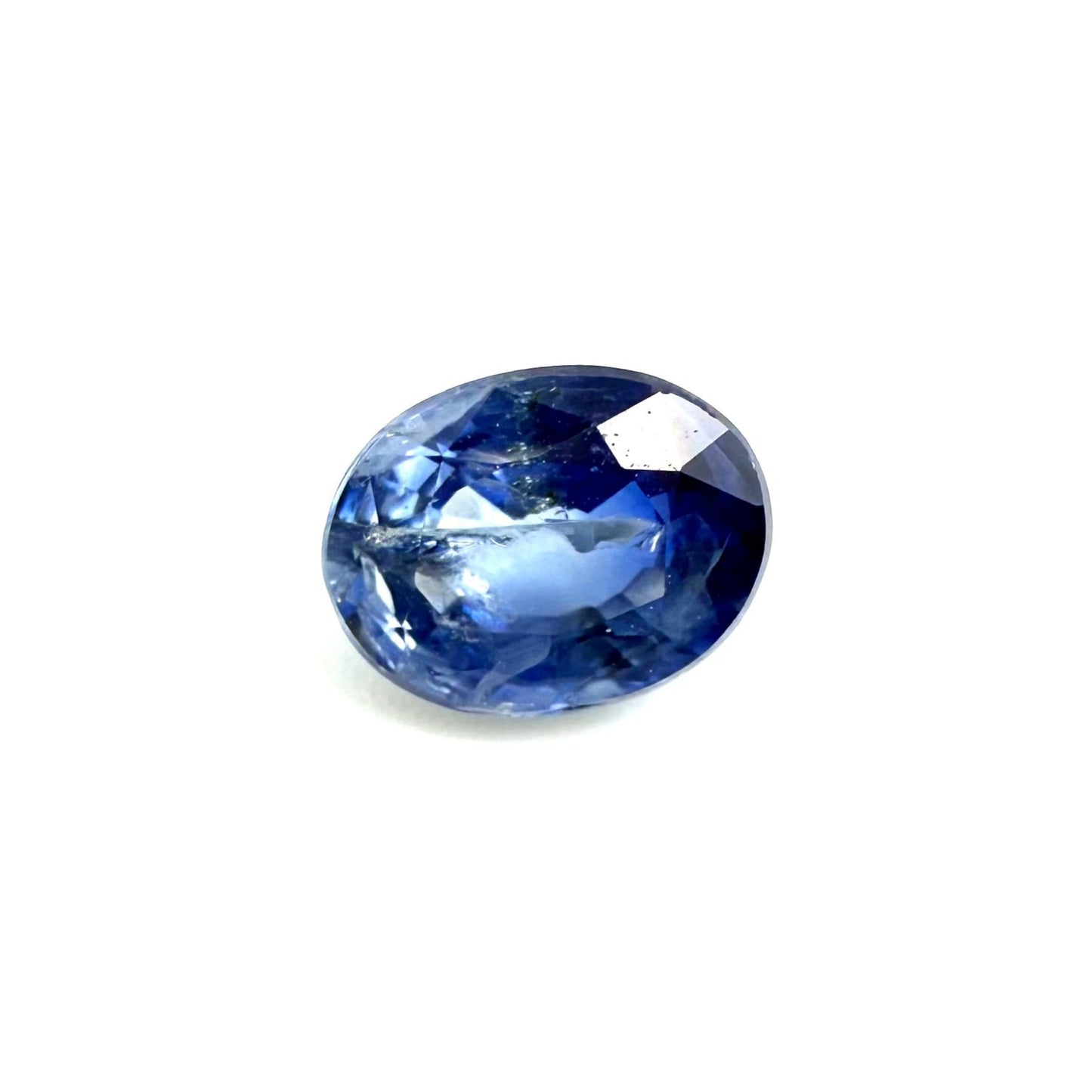 Pale Blue Hues Sapphire "Snow Landscape" Oval 0.84 Ct