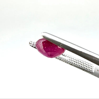 2.1 ct natural pink-red Songea ruby, oval cut.