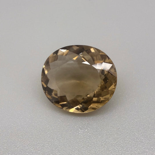 Big Golden-Brown Citrine Oval 13.54 Ct