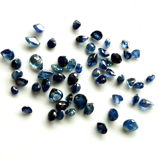 Blue Hues Sapphire Lot Pear/Fancy/Oval 5.38 Ct